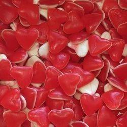 DULCEPLUS Cœur rouge et blanc lisse 100g