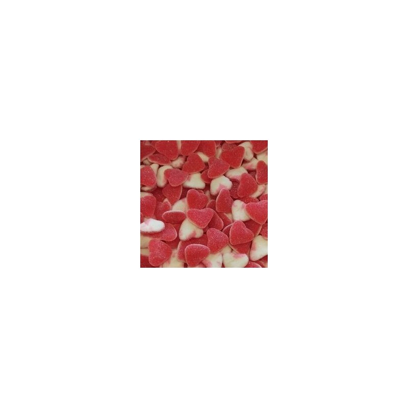 DULCEPLUS Cœur rouge et blanc sucré 100g