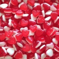 DULCEPLUS Petits cœurs fraises-crème lisses 100g