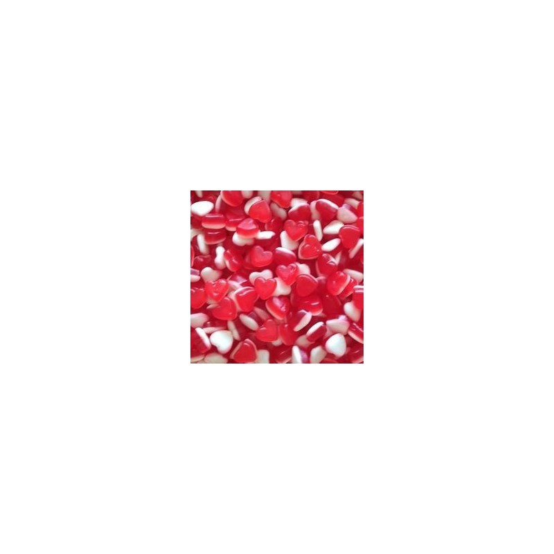 DULCEPLUS Petits cœurs fraises-crème lisses 100g