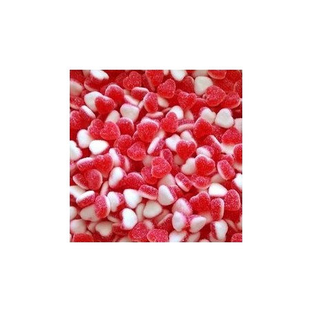 DULCEPLUS Petits cœurs fraises-crème sucrés100g